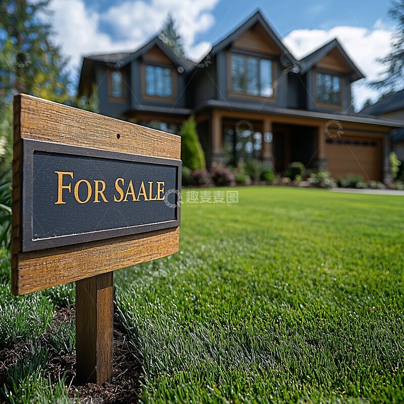 高清大图下载【趣麦麦图】阳光草坪售房标志1