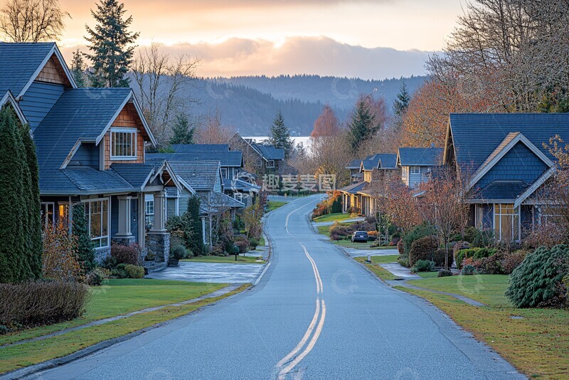 高清大图下载【趣麦麦图】海景别墅与道路3