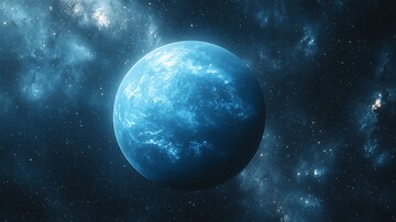 蓝星与光环光环背景空间2