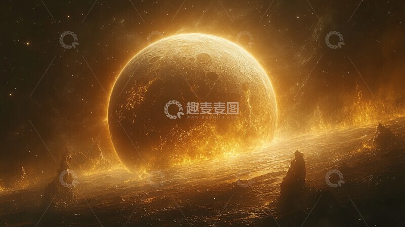 高清大图下载【趣麦麦图】巨行星环星背景3