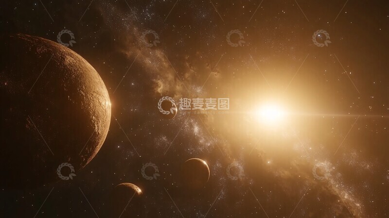 高清大图下载【趣麦麦图】-深空星系行星图1