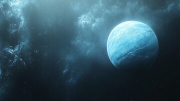 蓝星与光环光环背景空间3
