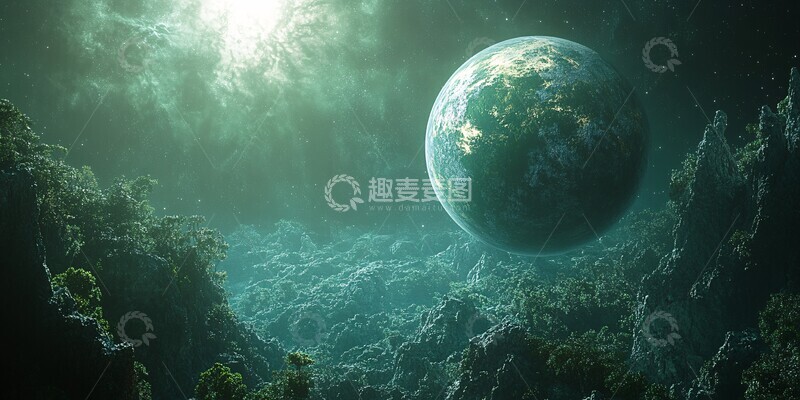高清大图下载【趣麦麦图】绿色星球星战风2