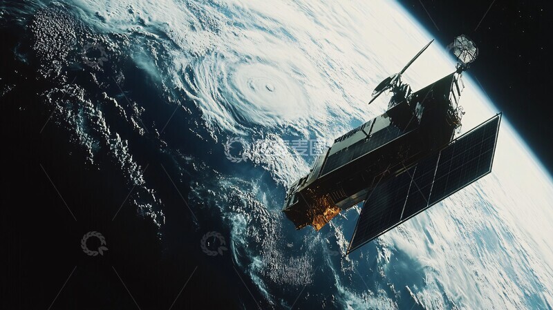 高清大图下载【趣麦麦图】卫星展开太阳能板2