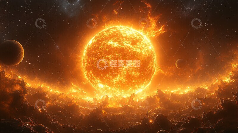 高清大图下载【趣麦麦图】黄星照耀行星群1