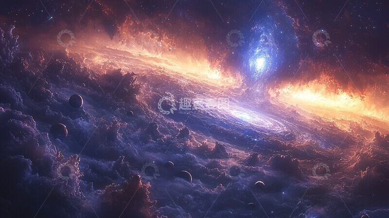 高清大图下载【趣麦麦图】蓝色巨星的星系3