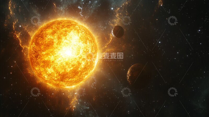 高清大图下载【趣麦麦图】黄星照耀行星群2