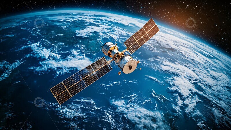 高清大图下载【趣麦麦图】卫星轨道地球背景2
