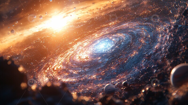 高清大图下载【趣麦麦图】蓝色巨星的星系1