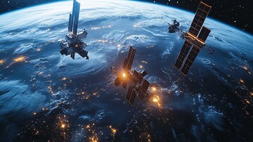 多卫星环绕地球3