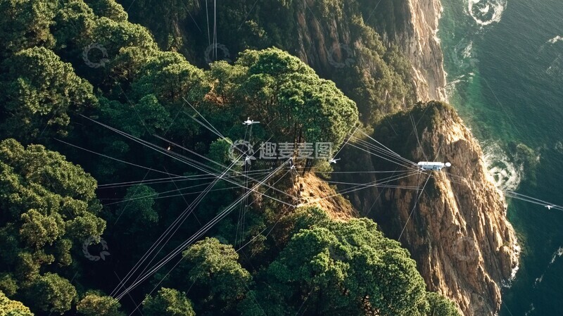 高清大图下载【趣麦麦图】太空站与飞船1