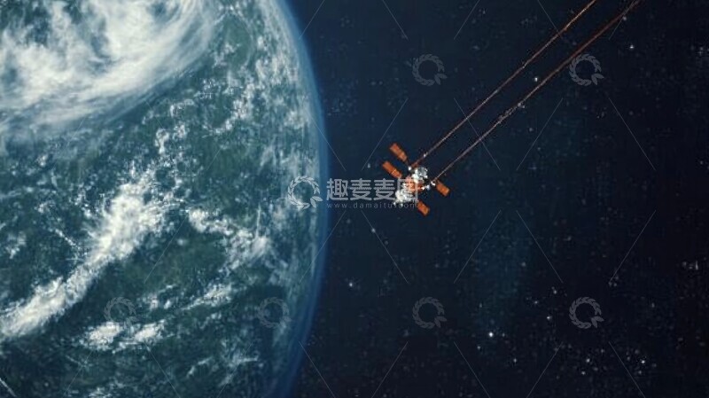 高清大图下载【趣麦麦图】太空站与飞船3