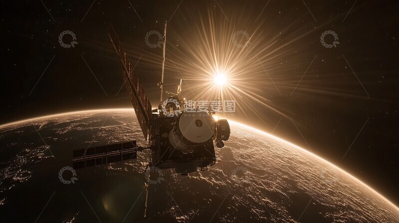 高清大图下载【趣麦麦图】卫星飞越地球3