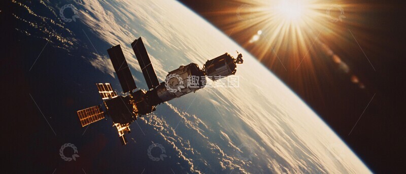 高清大图下载【趣麦麦图】卫星浮太空日升3