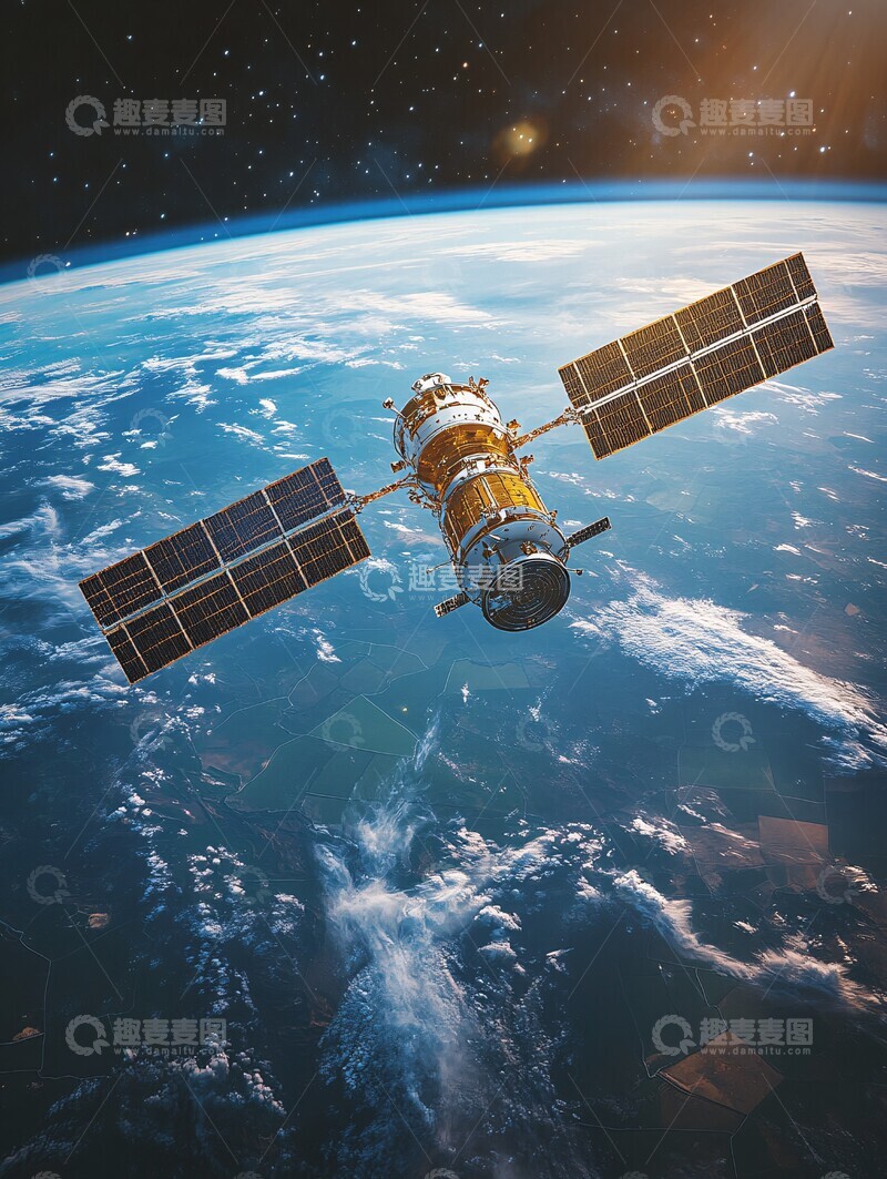高清大图下载【趣麦麦图】卫星与农田卫星农田科技2