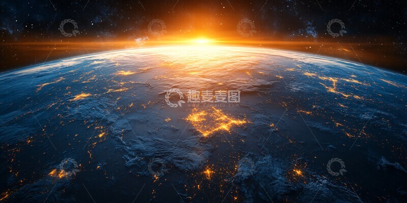 高清大图下载【趣麦麦图】地球卫星动态图2
