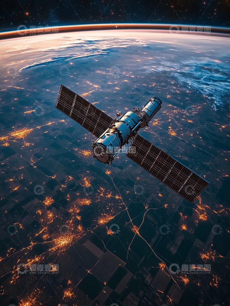 高清大图下载【趣麦麦图】卫星与农田卫星农田科技1