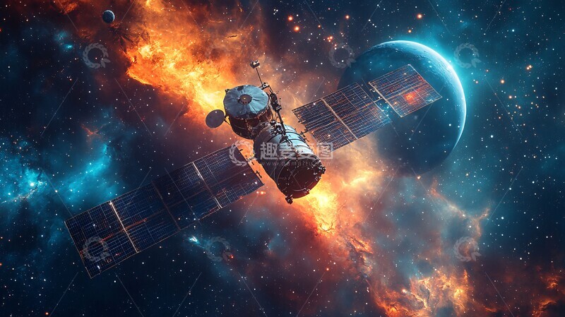 高清大图下载【趣麦麦图】太空卫星场景3