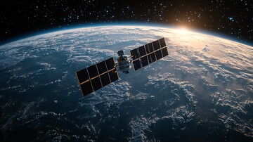 卫星漂浮太空地球2