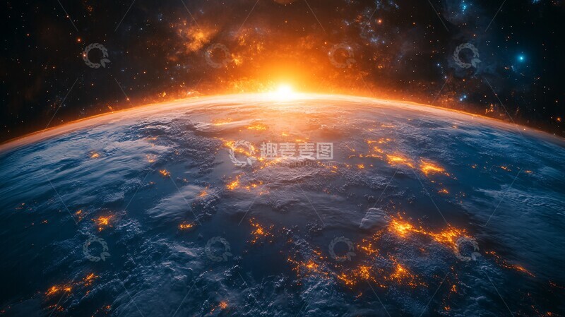 高清大图下载【趣麦麦图】通信卫星轨道2