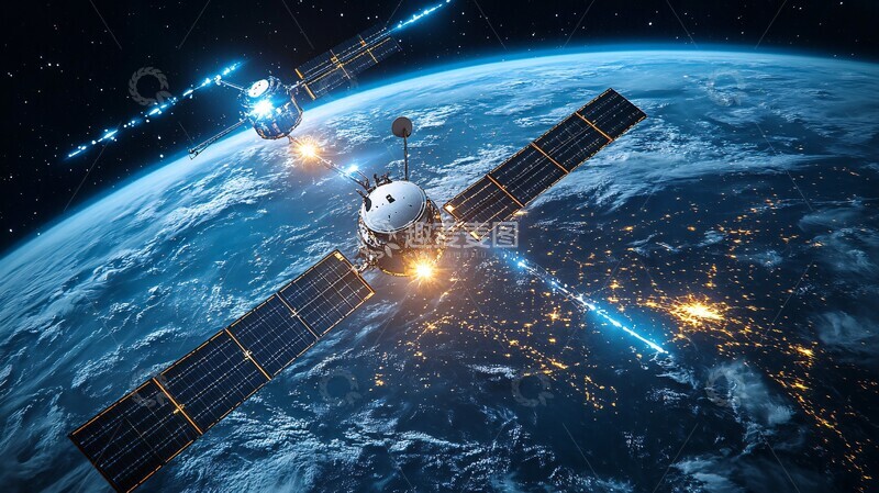 高清大图下载【趣麦麦图】卫星激光连接通信1