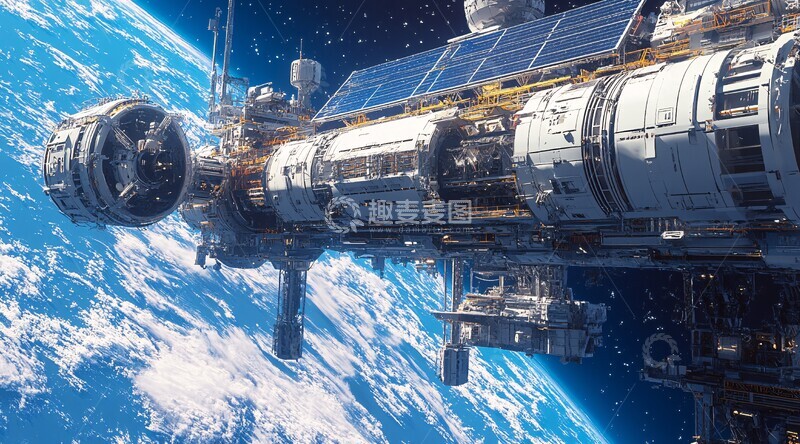 高清大图下载【趣麦麦图】太空站摄影场景2