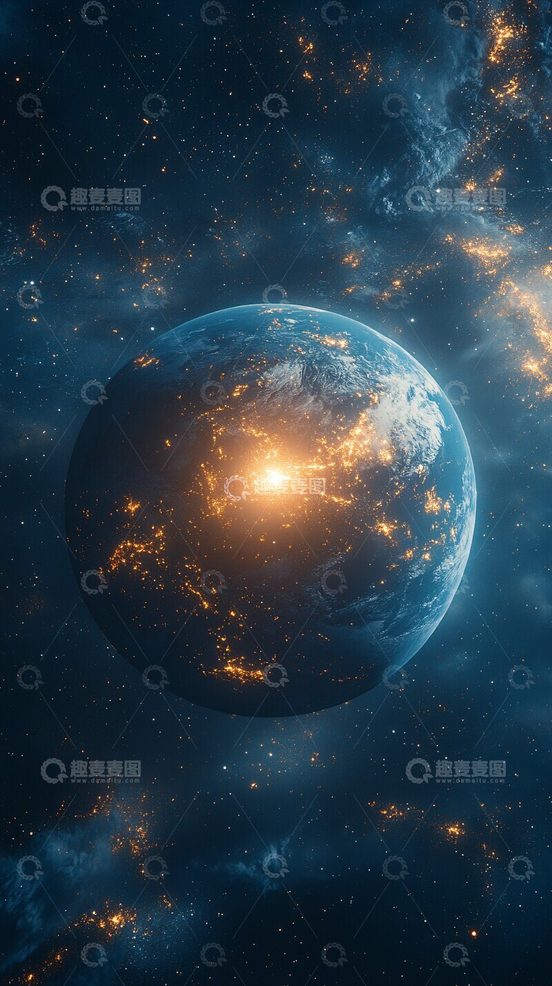 高清大图下载【趣麦麦图】小地球小卫星5