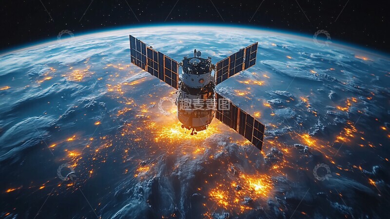 高清大图下载【趣麦麦图】电磁波卫星传输2