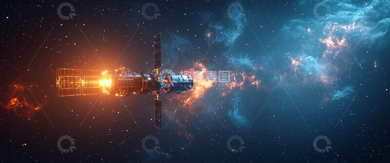 高清大图下载【趣麦麦图】卫星数字连接背景3