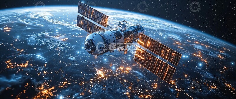 高清大图下载【趣麦麦图】卫星数字连接背景2