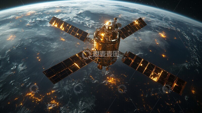 高清大图下载【趣麦麦图】-卫星轨道地球背景7