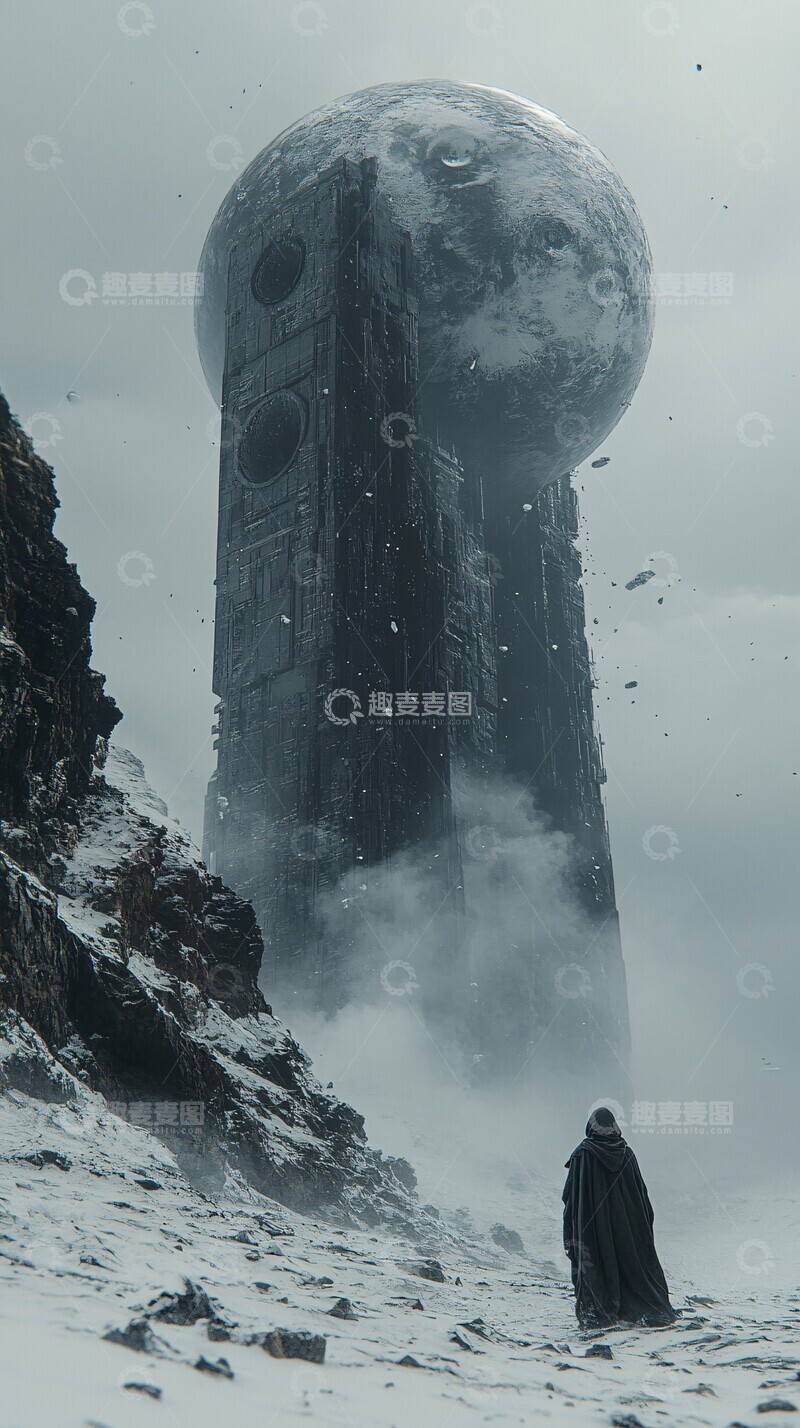 高清大图下载【趣麦麦图】小地球小卫星6