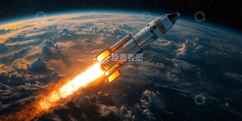 高清大图下载【趣麦麦图】火箭进入太空3