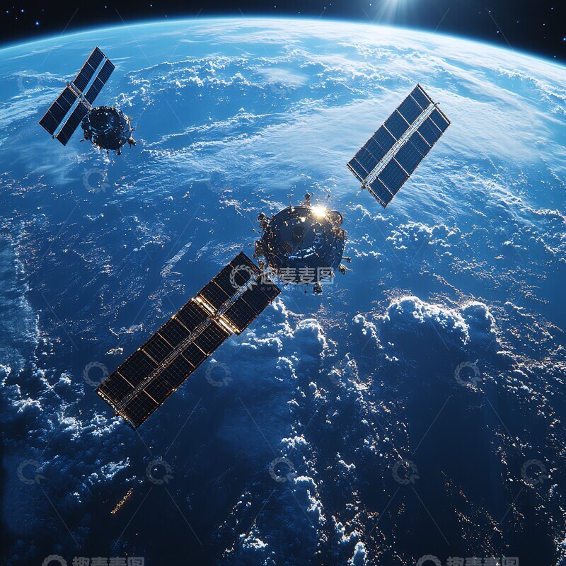 高清大图下载【趣麦麦图】卫星环绕地球10