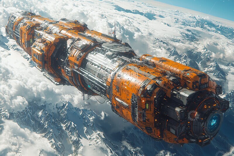 高清大图下载【趣麦麦图】金属空间站结构3