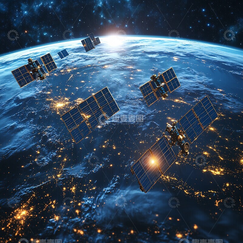 高清大图下载【趣麦麦图】卫星环绕地球9