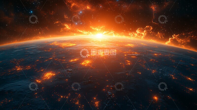 高清大图下载【趣麦麦图】宇宙视角地球2