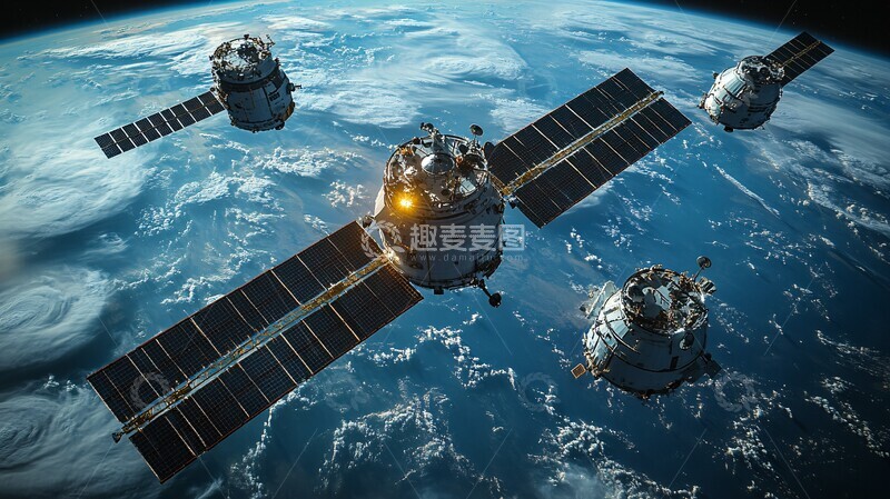 高清大图下载【趣麦麦图】卫星环绕地球11