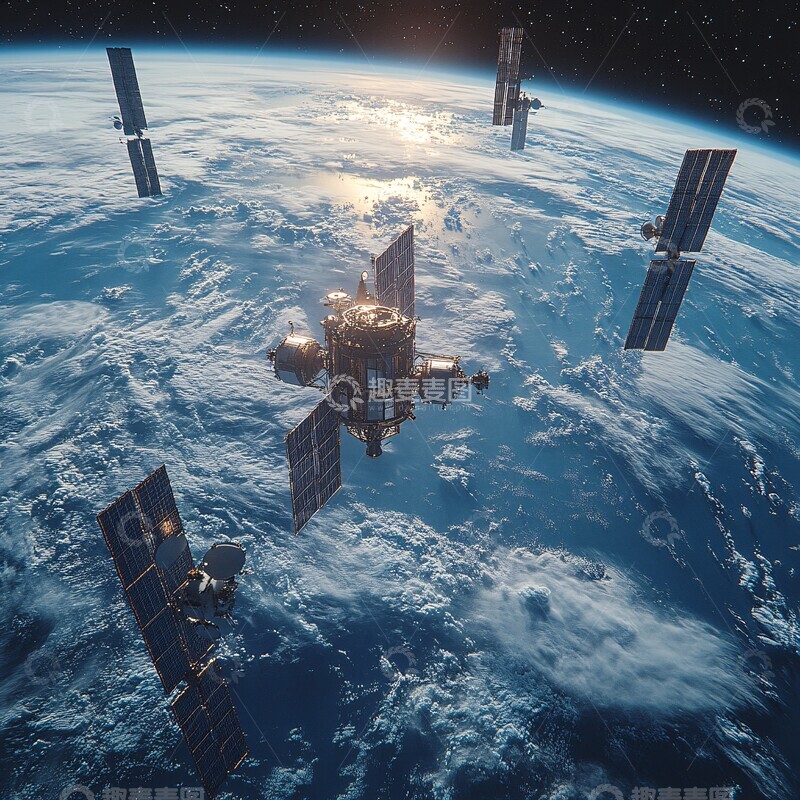 高清大图下载【趣麦麦图】卫星环绕地球8