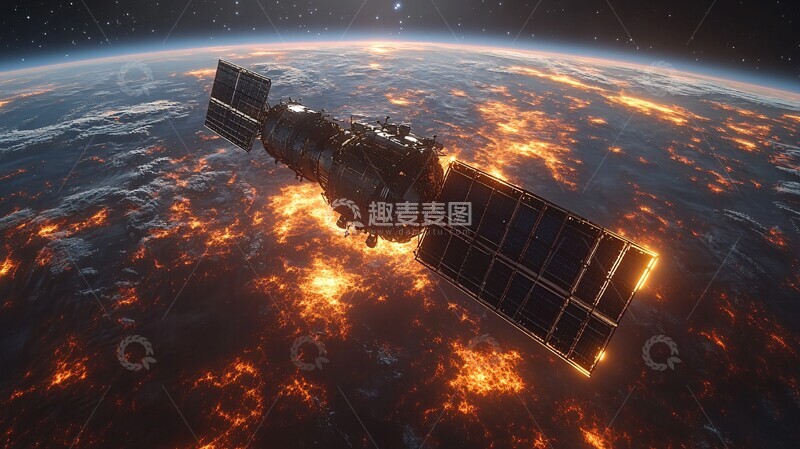 高清大图下载【趣麦麦图】卫星实景卫星实景科技3