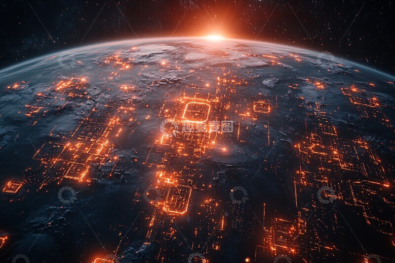 高清大图下载【趣麦麦图】卫星科技宇宙轨道3