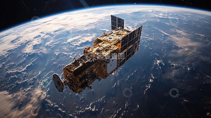 高清大图下载【趣麦麦图】卫星与地球卫星地球空间3
