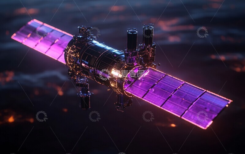 高清大图下载【趣麦麦图】紫色蓝色卫星渲染图2