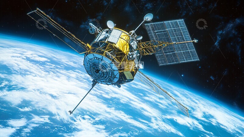 高清大图下载【趣麦麦图】卫星相撞卫星地球空间3