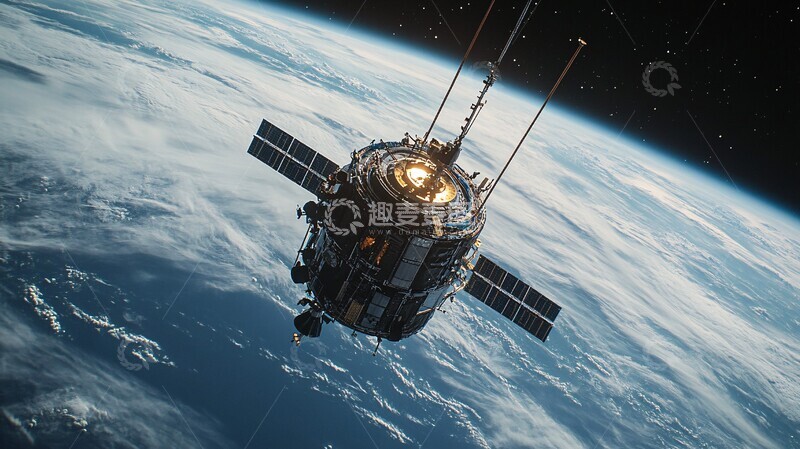 高清大图下载【趣麦麦图】卫星与地球卫星地球空间2