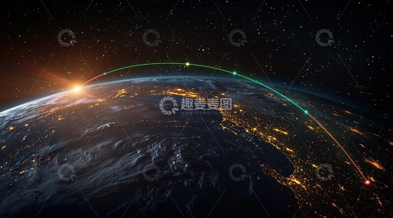 高清大图下载【趣麦麦图】卫星轨道示意图5