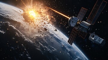 卫星爆炸激光射线2