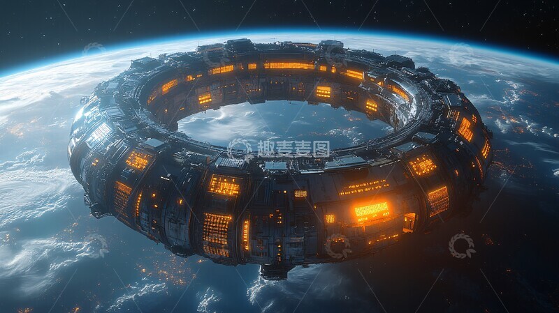 高清大图下载【趣麦麦图】太空太阳能站2