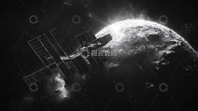 高清大图下载【趣麦麦图】卫星三维线框图1