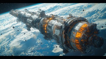 太空电梯连接空间站2